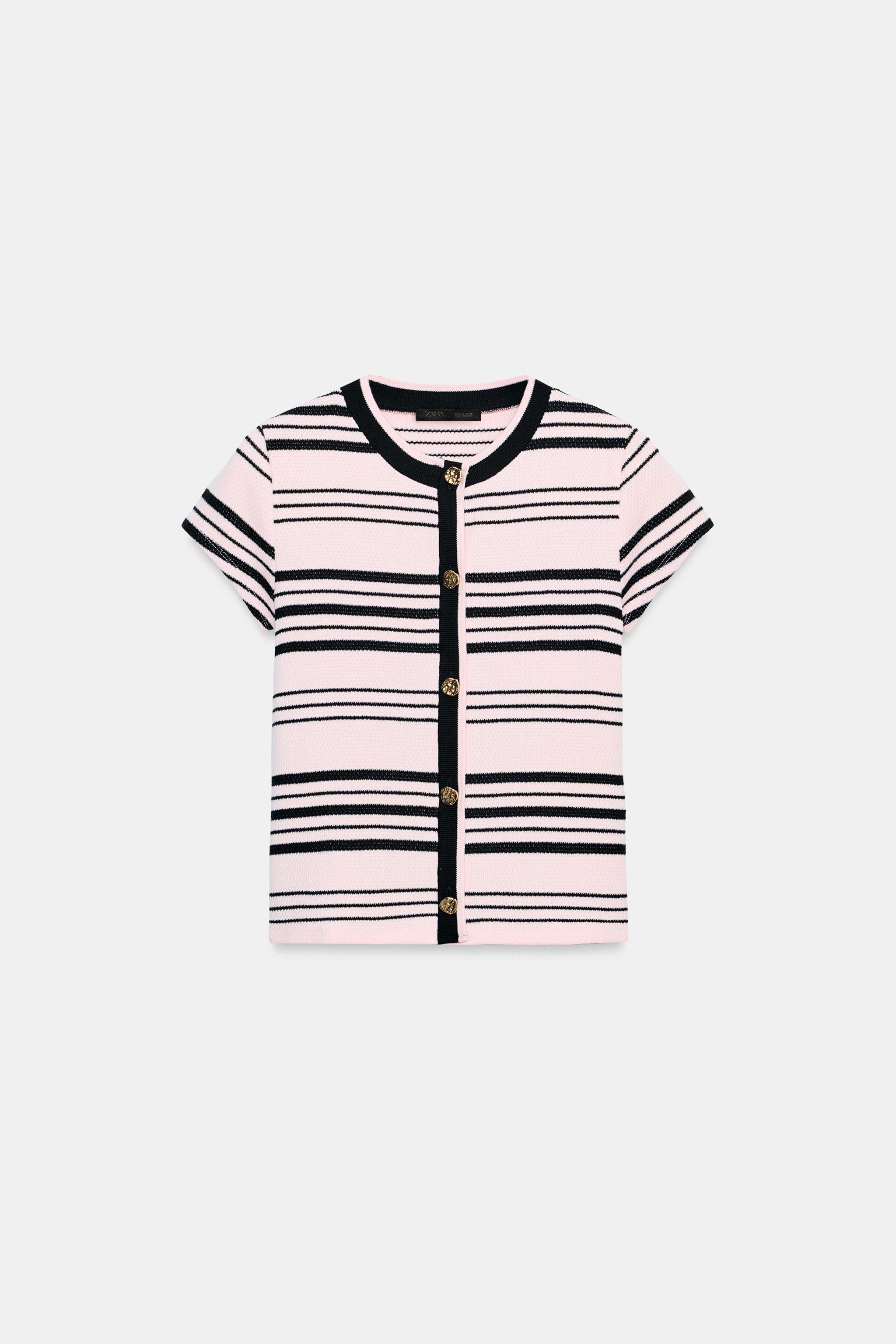 STRIPED BUTTONED TOP